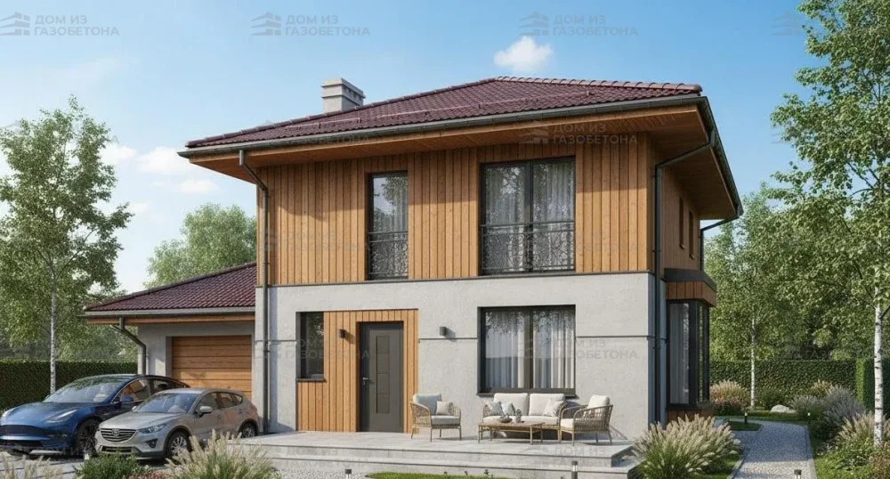 Проект Двухэтажный дом 12 на 14, 150 м2