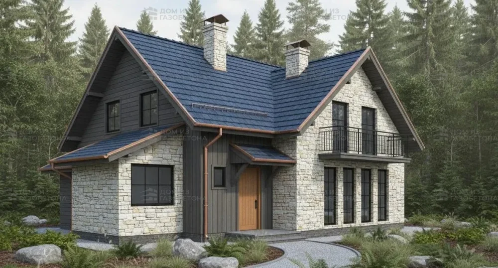 Проект Двухэтажный дом 13 на 12, 175 м2