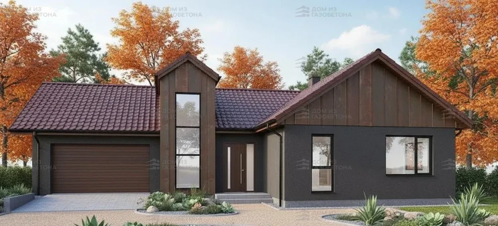 Проект Одноэтажный дом 14 на 14, 118 м2