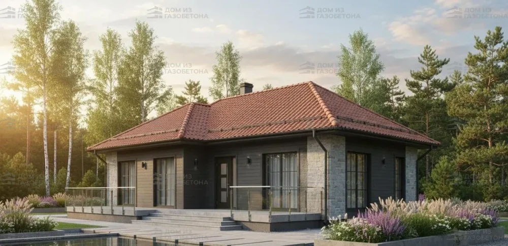 Проект Одноэтажный дом 15 на 18, 147 м2