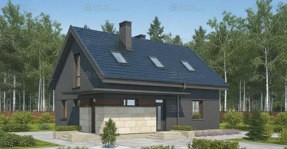 Проект Двухэтажный дом 11 на 8, 103 м2