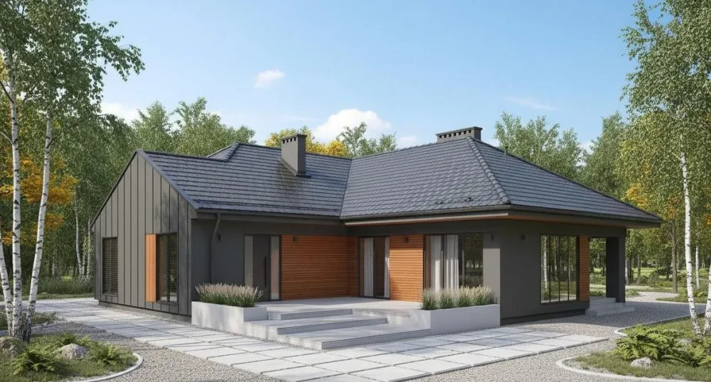 Проект Одноэтажный дом 17 на 22, 194 м2