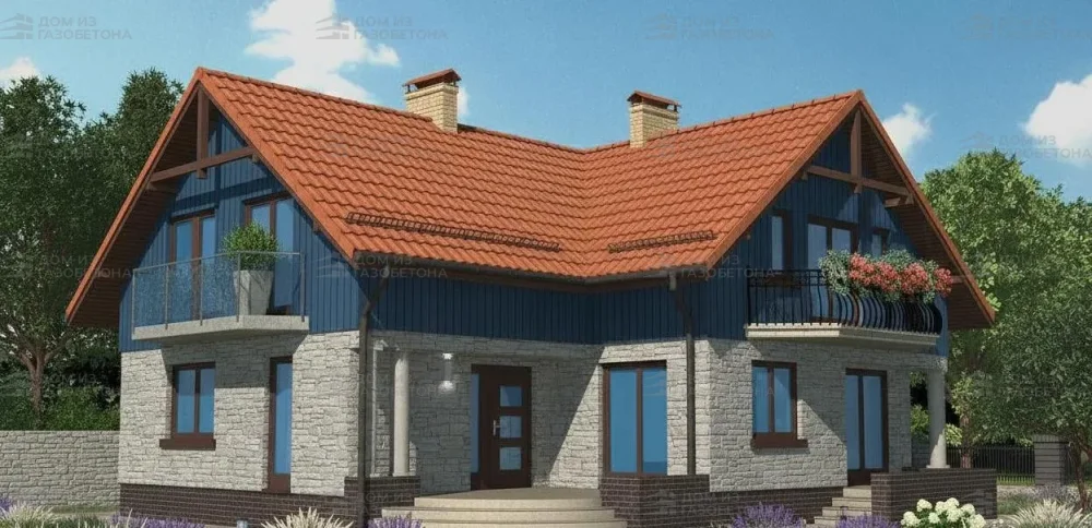 Проект Двухэтажный дом 14 на 11, 221 м2