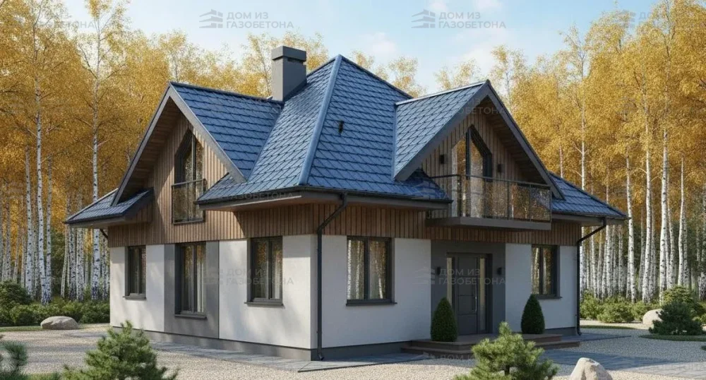 Проект Двухэтажный дом 13 на 11, 147 м2