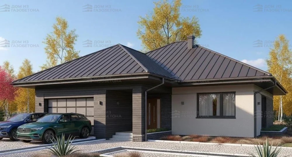 Проект Одноэтажный дом 14 на 18, 161 м2